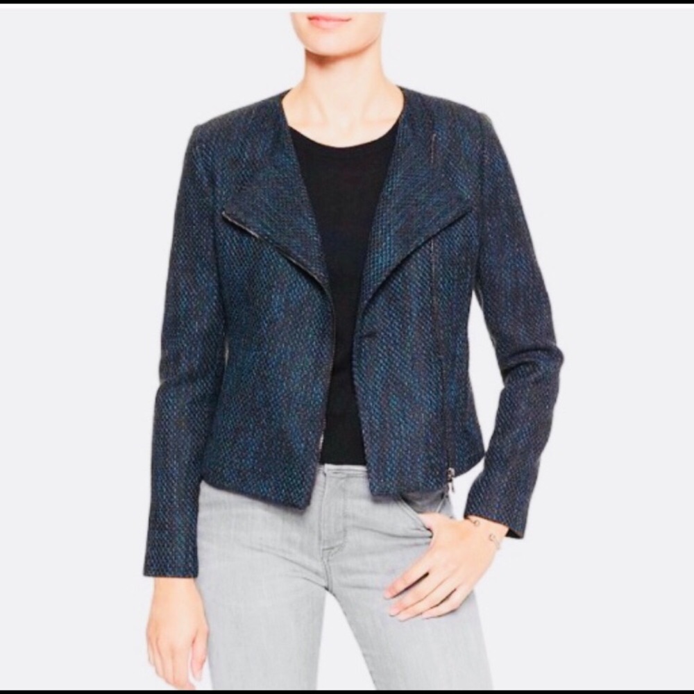 Banana Republic Tweed Zip Top